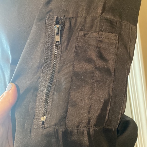 NWT She + Sky Black “Silky” Zip Up Jacket Size Small - Picture 5 of 8
